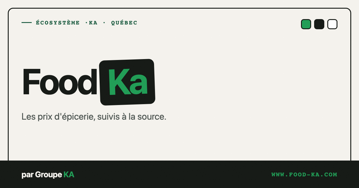 Food·Ka — Les prix d'épicerie, suivis à la source